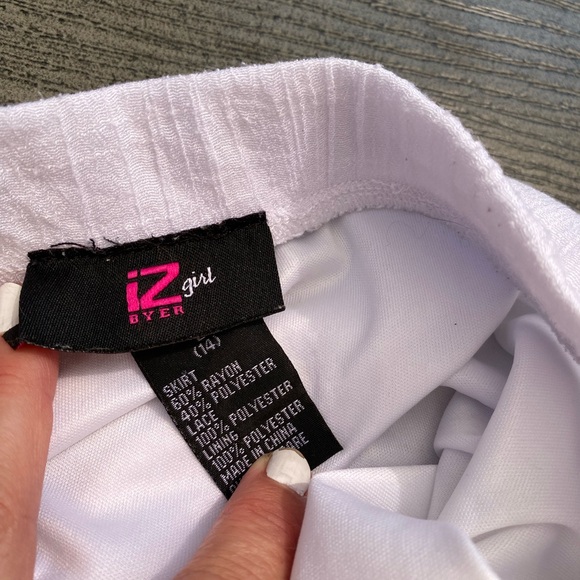 IZ BYER GIRL WHITE SKIRT - Picture 2 of 3